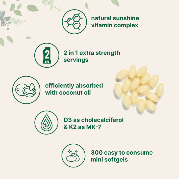 GraviGlow™ Vitamin D3 K2 Soft Gels