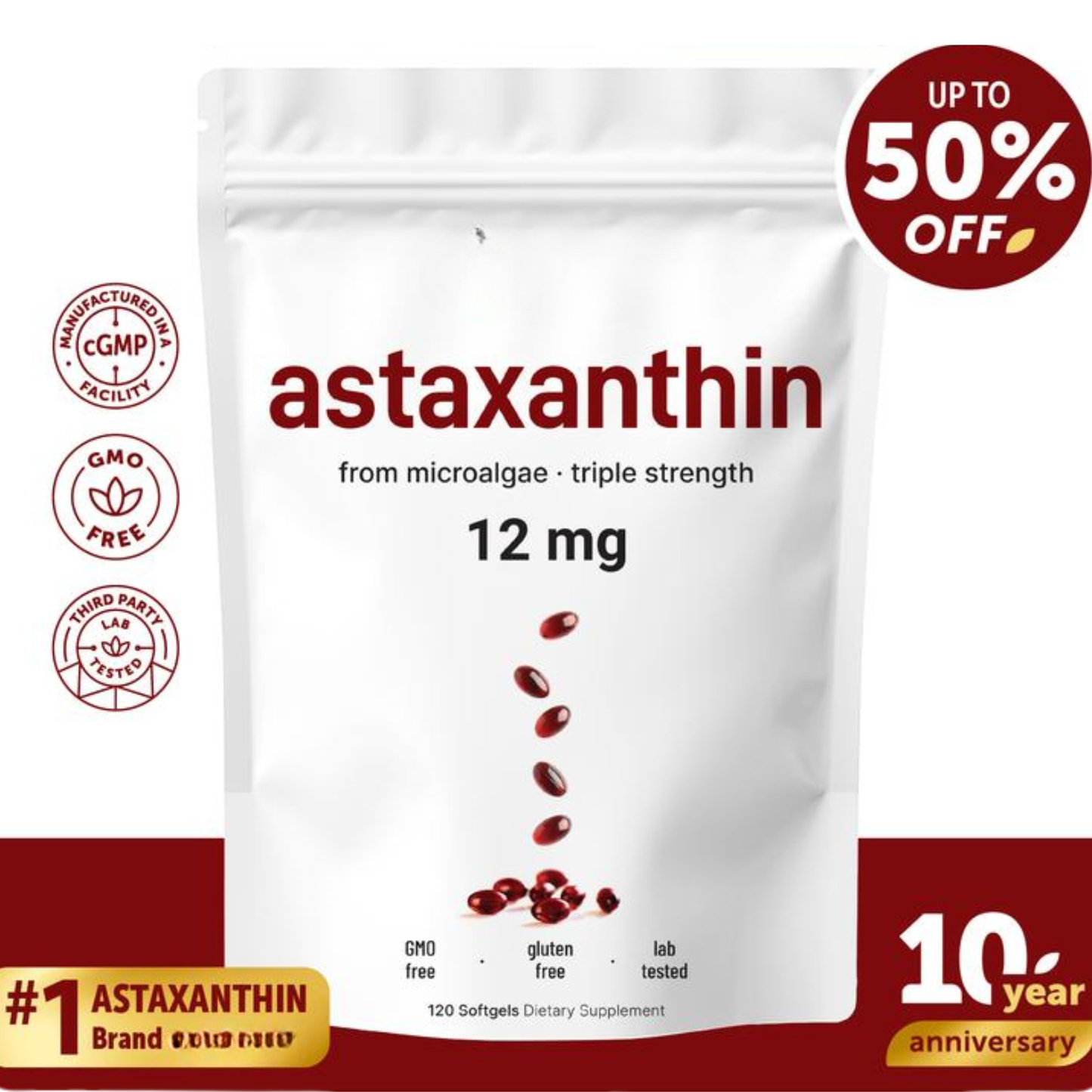 Astaxanthin 12mg Softgels